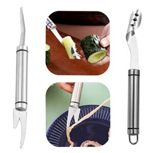 agricue 2 pcs shrimp deveiner tool multipurpose shrimp line knife prawn peelers kitchen tool