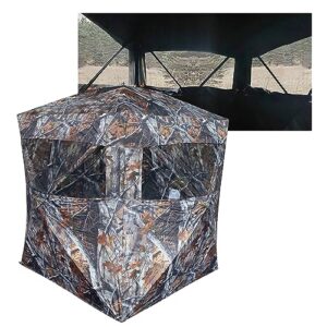 thunderbay spur collector 2 person hunting blind, pop-up ground blind with silent sliding window
