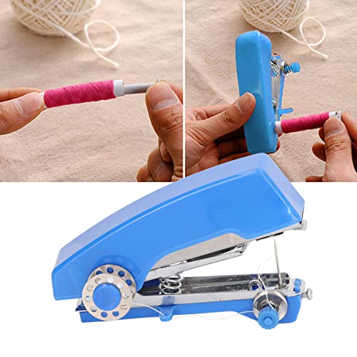 Handheld Sewing Machine, Portable Mini Handheld Stitching Machine, Household Feeding Sewer Machine for DIY Clothing, Silk, Hem, Curtain, Fabric