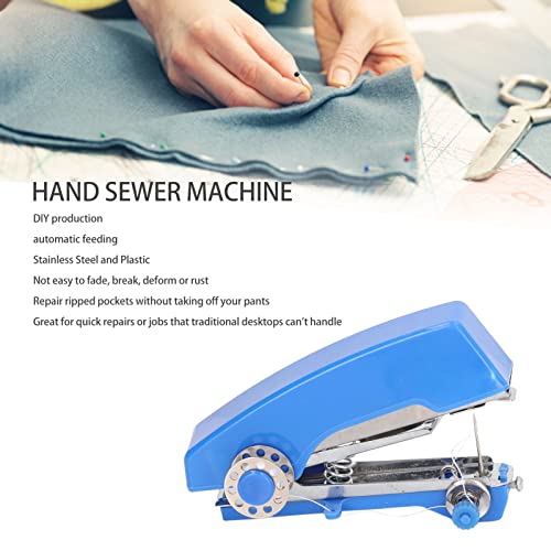 Handheld Sewing Machine, Portable Mini Handheld Stitching Machine, Household Feeding Sewer Machine for DIY Clothing, Silk, Hem, Curtain, Fabric
