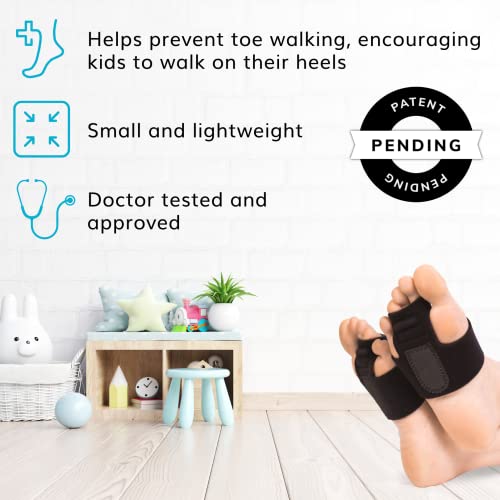 BraceAbility Toe Walking Brace - Patent Pending Pediatric Idiopathic AFO Correction Splint for Kids Tip-Toe Prevention, Autism, ADHD, Cerebral Palsy, Aspergers, Youth Neurological Disorders (S Pair)