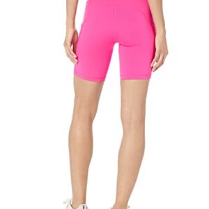 Amazon Essentials Women's Active Sculpt High Rise 7 Bike Shorts with Pockets, Neon Pink, X-Small
