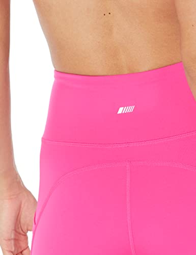 Amazon Essentials Women's Active Sculpt High Rise 7 Bike Shorts with Pockets, Neon Pink, X-Small