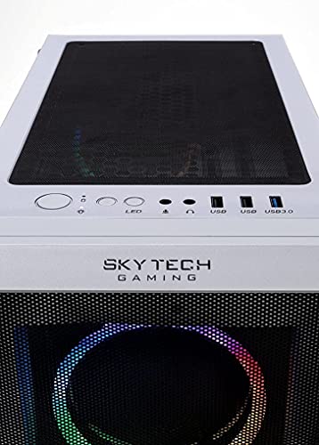 Skytech Gaming Skytech Chronos Gaming PC Desktop – AMD Ryzen 7 7700X 4.5 GHz, RTX 3070 Ti, 1TB NVME SSD, 32G DDR5 RGB, 750W Gold PSU, 360mm AIO, AC Wi-Fi, Windows 11 Home 64-bit