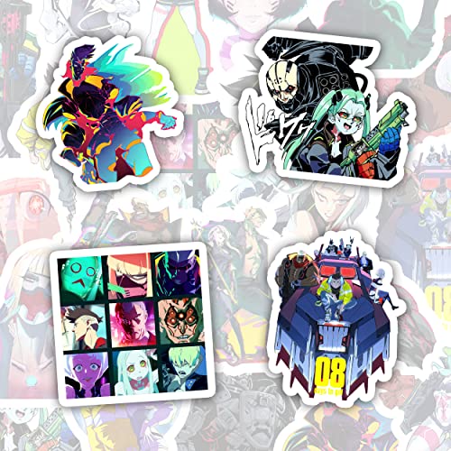 Pounchi Cyber Game Stickers (70 Pcs) Gaming Anime Stickers for Kids Teens for Computers Laptop Skateboard Guitar Luggage Vinyl Decal