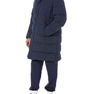 Amazon Essentials Men's Recycled Polyester Hooded Long Puffer, Navy, X-Large