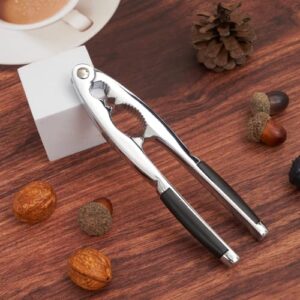 LOCEAST 1 PCS Nut Crackers Heavy Duty Walnut Cracker with Non-Slip Handle Nut Crackers Tools with 2 PCS Forks Nutcracker Pecan Walnut Plier Clip Tool