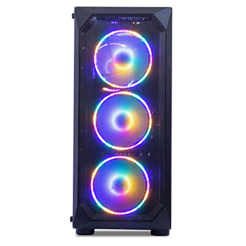 MXZ Gaming Desktop Computer, AMD Ryzen 5 5500, GTX1660S 6GB, 16GB DDR4, NVME 500GB SSD, 6RGB Fans, Win 11 Pro Ready, Gamer Desktop Computer(R5 5500| GTX1660S)