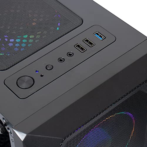 MXZ Gaming Desktop Computer, AMD Ryzen 5 5500, GTX1660S 6GB, 16GB DDR4, NVME 500GB SSD, 6RGB Fans, Win 11 Pro Ready, Gamer Desktop Computer(R5 5500| GTX1660S)