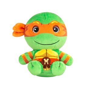 club mocchi mocchi- teenage mutant ninja turtles plush — tmnt michelangelo — collectible squishy turtle plushies — 6 inch
