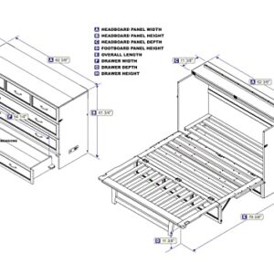 AFI, Northfield Murphy Bed Chest, Queen, Driftwood