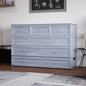 AFI, Northfield Murphy Bed Chest, Queen, Driftwood