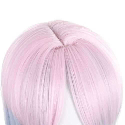 Zuoou Cyberpunk Edgerunners Lucy Cosplay Wig Synthetic Hair Heat Resistant Role Play Hairs for Halloween Christmas Carnival Party