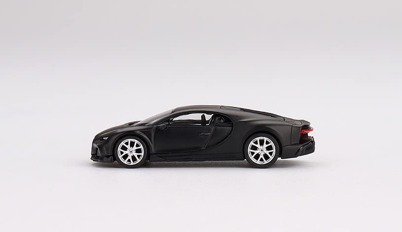 Bugatti Chiron Super Sport 300+ Matte Black 1/64 Diecast Model Car by True Scale Miniatures MGT00374