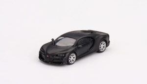 bugatti chiron super sport 300+ matte black 1/64 diecast model car by true scale miniatures mgt00374