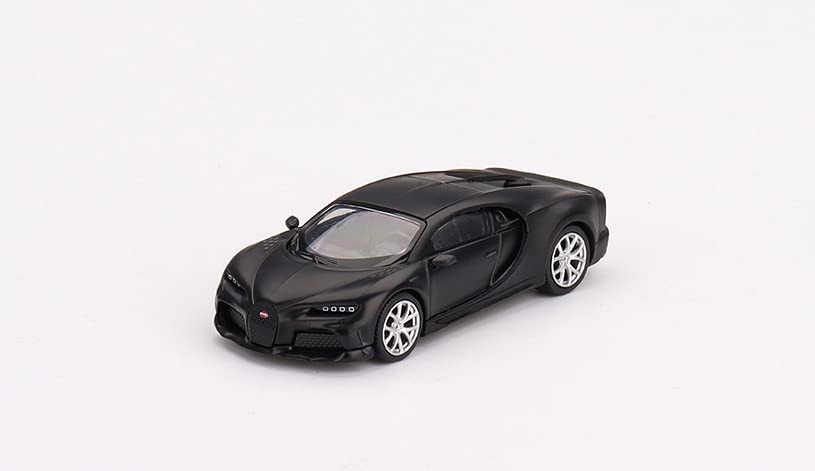 Bugatti Chiron Super Sport 300+ Matte Black 1/64 Diecast Model Car by True Scale Miniatures MGT00374