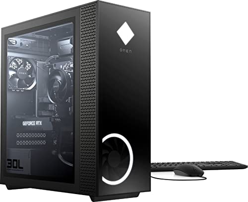 Latest HP OMEN 30L Gaming Desktop | AMD Ryzen 5 5600G 6-Core | AMD Radeon RX 6600 XT 8GB | 32GB DDR4 1TB SSD 2TB HDD | WiFi | BT | USB-C | Tempered Glass Side Panel | Win11 Home