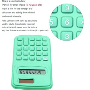 Basic Calculator Dual Power 8 Digit Silicone Button Desktop Calculator (4 Colors, Set of 8)