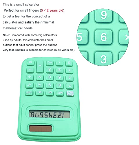 Basic Calculator Dual Power 8 Digit Silicone Button Desktop Calculator (4 Colors, Set of 8)