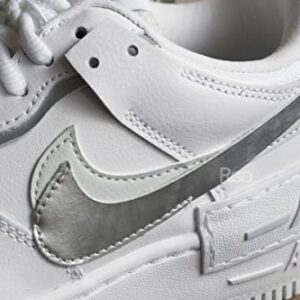 Nike Air Force 1 Shadow Womens White/Metallic Silver Size 6