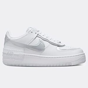 Nike Air Force 1 Shadow Womens White/Metallic Silver Size 6