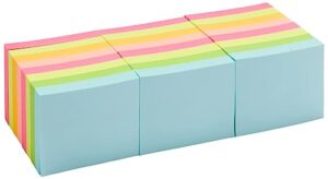 amazon basics mini sticky notes, 1.5 x 2-inch, assorted colors, 24-pack