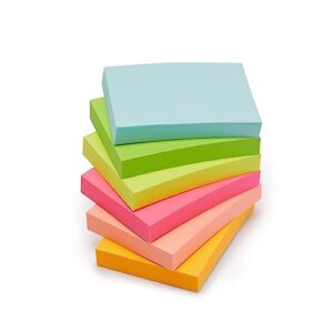 Amazon Basics Mini Sticky Notes, 1.5 x 2-Inch, Assorted Colors, 24-Pack
