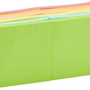 Amazon Basics Square Sticky Notes, 3 x 3-Inch, Assorted Colors, 12-Pack