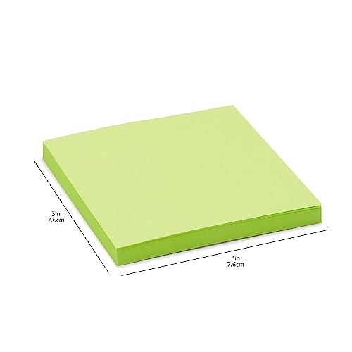 Amazon Basics Square Sticky Notes, 3 x 3-Inch, Assorted Colors, 12-Pack