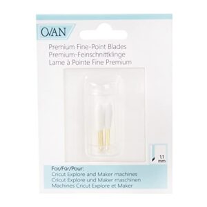 premium fine point blade replacement for cricut maker 3/maker/cricut explore 3/air 2/air/one, ovan 2 pcs fine point blades use with gold/silver fine point housing for cutting thin to medium materials