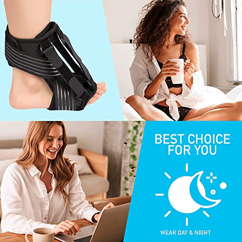 Hourten Plantar Fasciitis Relief Night Splint, 2023 Upgraded Plantar Fasciitis Ankle Brace for Plantar Fasciitis Relief Achilles Tendonitis Relief Foot Drop Heel Arch Pain Support