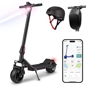 electric scooter for adults,9" solid tire, max 25 mile and 25mph speed, ipx4 waterproof foldable long range e-scooter for adult (black)