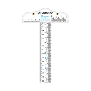 6" clear acrylic t-square ruler for easy reference while crafting t-square ruler handtool in both inches and metric measurements transparent graduated t-ruler inch metric t-square measuring scale rule