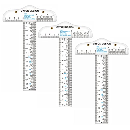 6 Inches Acrylic Clear T-Square Ruler, 3 Pack, T Square Ruler, Transparent, T Ruler, for Crafting Drafting and General Layout Work Art Framing & Drafting Scrapbooking Crafting