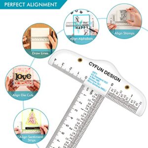 6 Inches Acrylic Clear T-Square Ruler, 3 Pack, T Square Ruler, Transparent, T Ruler, for Crafting Drafting and General Layout Work Art Framing & Drafting Scrapbooking Crafting