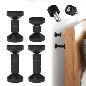 karina quratz 4pcs bed stoppers for headboard adjustable threaded bed frame anti-shake tool, headboard stoppers, bedside anti shake tool for beds cabinets sofas(black,46-120mm)