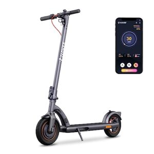 navee electric scooter n40,600w max power,10" pneumatic tires,25-30 miles range & 19mph speed, dual brake system,ipx4 waterproof, commuter e-scooter for adults 220lbs