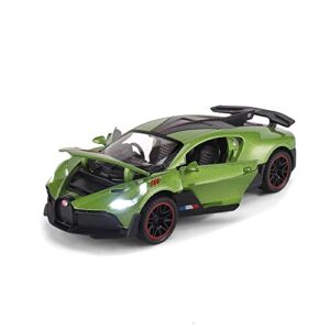 xxhuyao 1/32 bugatti divo metal die casting toy car for 3 to 12 year old boy,pull back car,5.9 inch length (green)