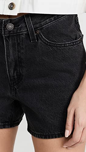 Levi's Women's 80s Mom Shorts, Not to Interrupt, Black, 25