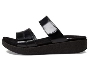 alegria women's mena black platform wedge sandal 9 m us