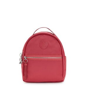 kipling women's kae, padded straps, monkey keychain, top handle, zipped main compartment, backpack, naturl coral m6, 9.5''l x 12.5''h x 4.25''d