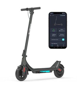 megawheels electric scooter adults, 9" pneumatic tubeless tires, 15.5 miles range with 250w motor, 15.5mph foldable commuting e scooter for adults