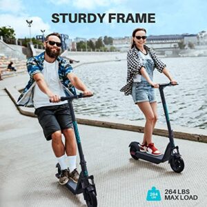 SmooSat MAX Folding Commuter Scooter for Adults, Electric, 500W Brushless Motor, Front Suspension, 30 Miles Real Range, Up to 18.6 MPH Speed, 10" Solid Tires, 264 lbs Max Load