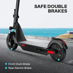 SmooSat MAX Folding Commuter Scooter for Adults, Electric, 500W Brushless Motor, Front Suspension, 30 Miles Real Range, Up to 18.6 MPH Speed, 10" Solid Tires, 264 lbs Max Load