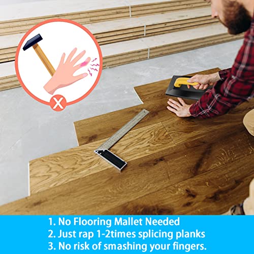 XINEHE Tapping Block Flooring Tools, Heavy Big for Vinyl Plank with Wood Handle Thick and Heavy-Duty PVC no Needing Hammer Installing Hardwood Floor, Plank, Laminate Flooring