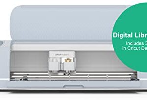 Cricut Maker 3 & Digital Content Library Bundle - Includes 30 images in Design Space App - Smart Cutting Machine, 2X Faster & 10X Cutting Force, Cuts 300+ Materials, Blue