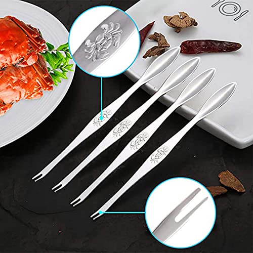 19Pcs Seafood Tool Set Nut Cracker Set Include 4 lobster crab mallets, 4 crab crackers, 4 Lobster Shellers, 4 crab leg forks/picks, 2 Seafood Scissors& Storage Bag