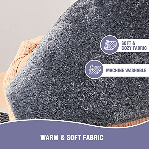 Danamix Heating Pad for Back Pain and Cramp Relief,Extra Large 12" x 24" Size Electric Heating Pad for Shoulder Neck Pain, 6 Temperature Level and 2Timer Settings Auto Shut Off.