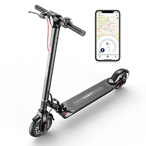 VOBETSCOOTER Electric Scooter,350W Motor,8.5" Solid Tires, 19 Miles Range, 19Mph Folding Commuter Electric Scooter for Adults