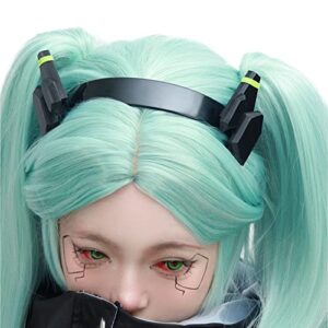 c-zofek anime rebecca cosplay headgear for women halloween hair hoop costume (black)